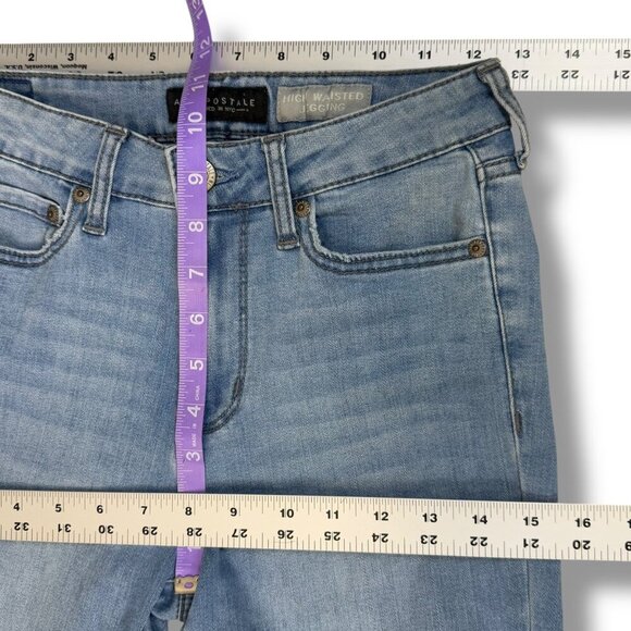 Aeropostale Jeans Womens Sz 2 Reg High Waisted Jegging Light Wash Stretch Denim - Picture 7 of 12